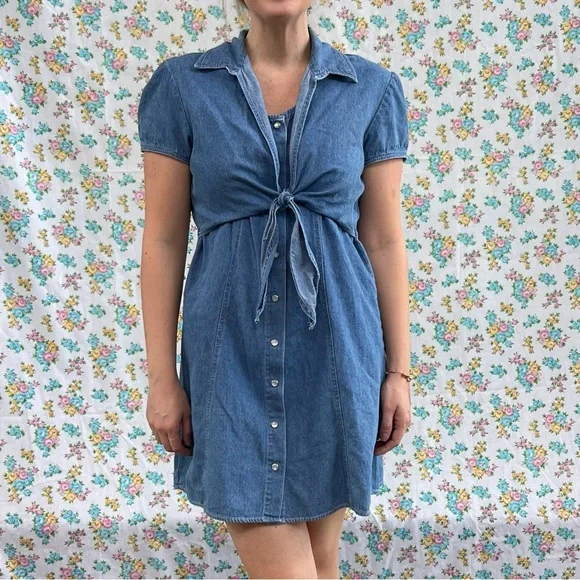 denim pearl snap dress Light Denim Pearl Snap Dress (Infant-Adult) 14/16